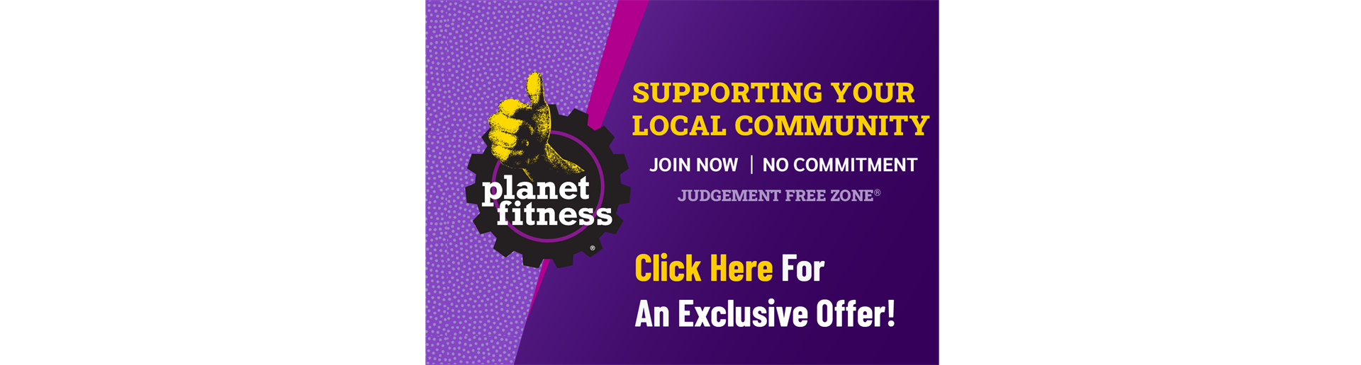 Sign up with Planet Fitness today!